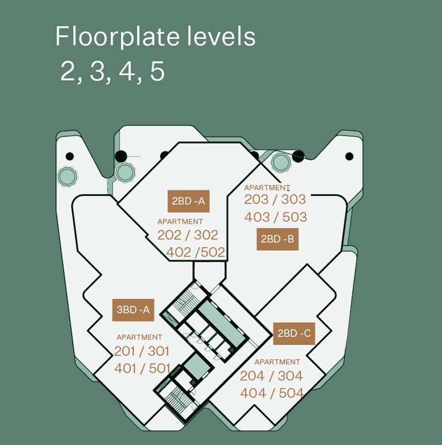 FloorPlate Level - 2, 3, 4, 5
